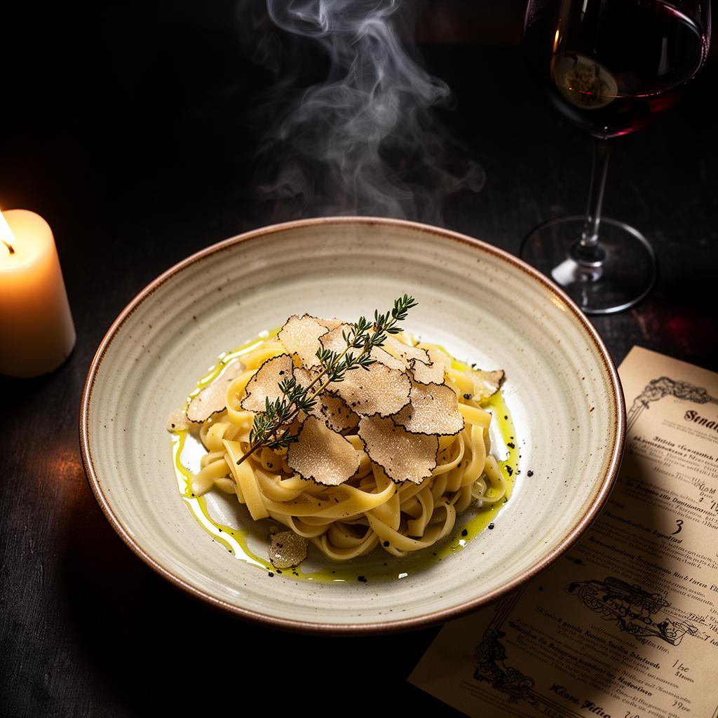 Truffle tagliatelle dish